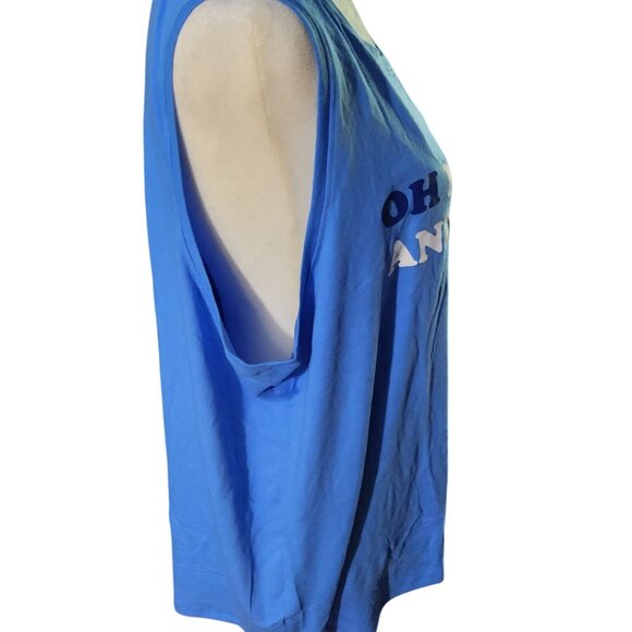 Athletic Womens Red White Blue Oh My Stars and Strips Sleeveless Shirt - Picture 4 of 4